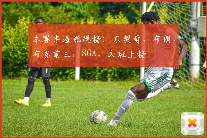 本赛季造犯规榜：东契奇、布朗、布克前三，SGA、文班上榜